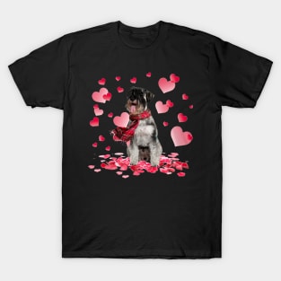 Standard Schnauzer Hearts Love Happy Valentine's Day T-Shirt